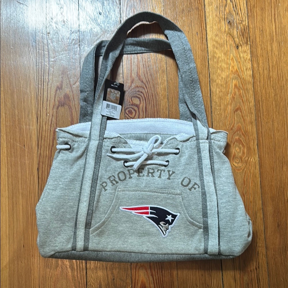 Little Earth Gray New England Patriots Casual Tote